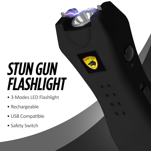 Guard Dog Security Pepper Spray and Stun Gun Flashlight, Rechargeable, Self-Defense Keychain for Women, 0.5 fl oz
Guard
