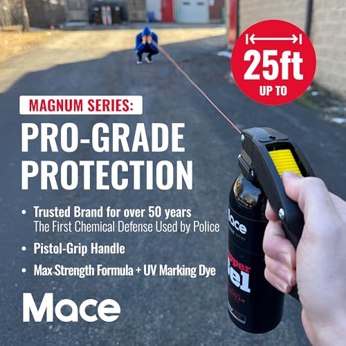 Magnum 3 Pepper Gel Spray for Women & Men, Up to 25 Feet Range, No Wind Blowback
Magnum 4 Pepper Gel Spray for Women & M
