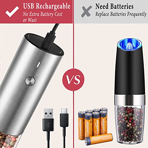 Electric Pepper Grinder or Salt Grinder Mill - USB Rechargeable - Durable Modern Style
Electric Pepper Grinder or Salt G