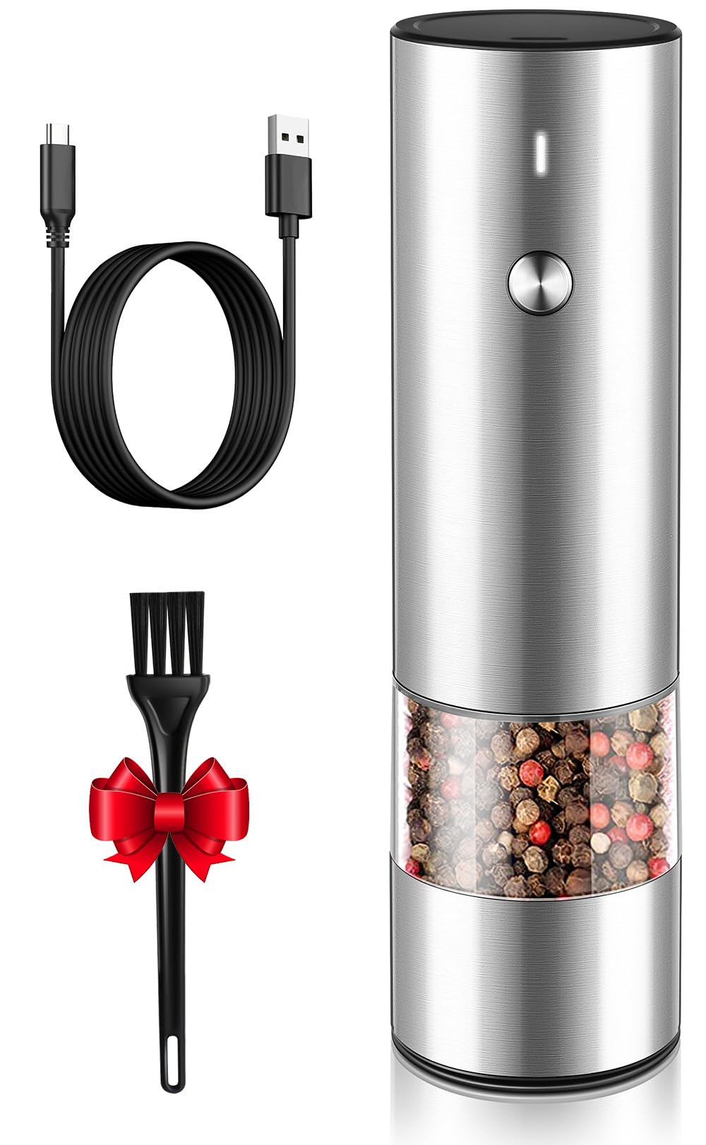 Electric Pepper Grinder or Salt Grinder Mill - USB Rechargeable - Durable Modern Style
Electric Pepper Grinder or Salt G
