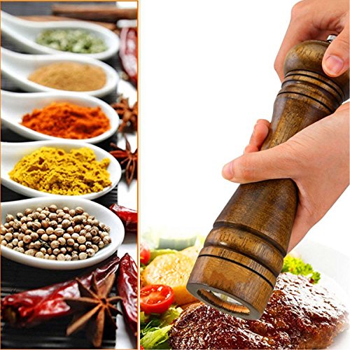 Manual Wooden Pepper Mill Pepper Grinder Kit with Adjustable Ceramic Grinders for Spice Enthusiasts at Home
| Solid Woo