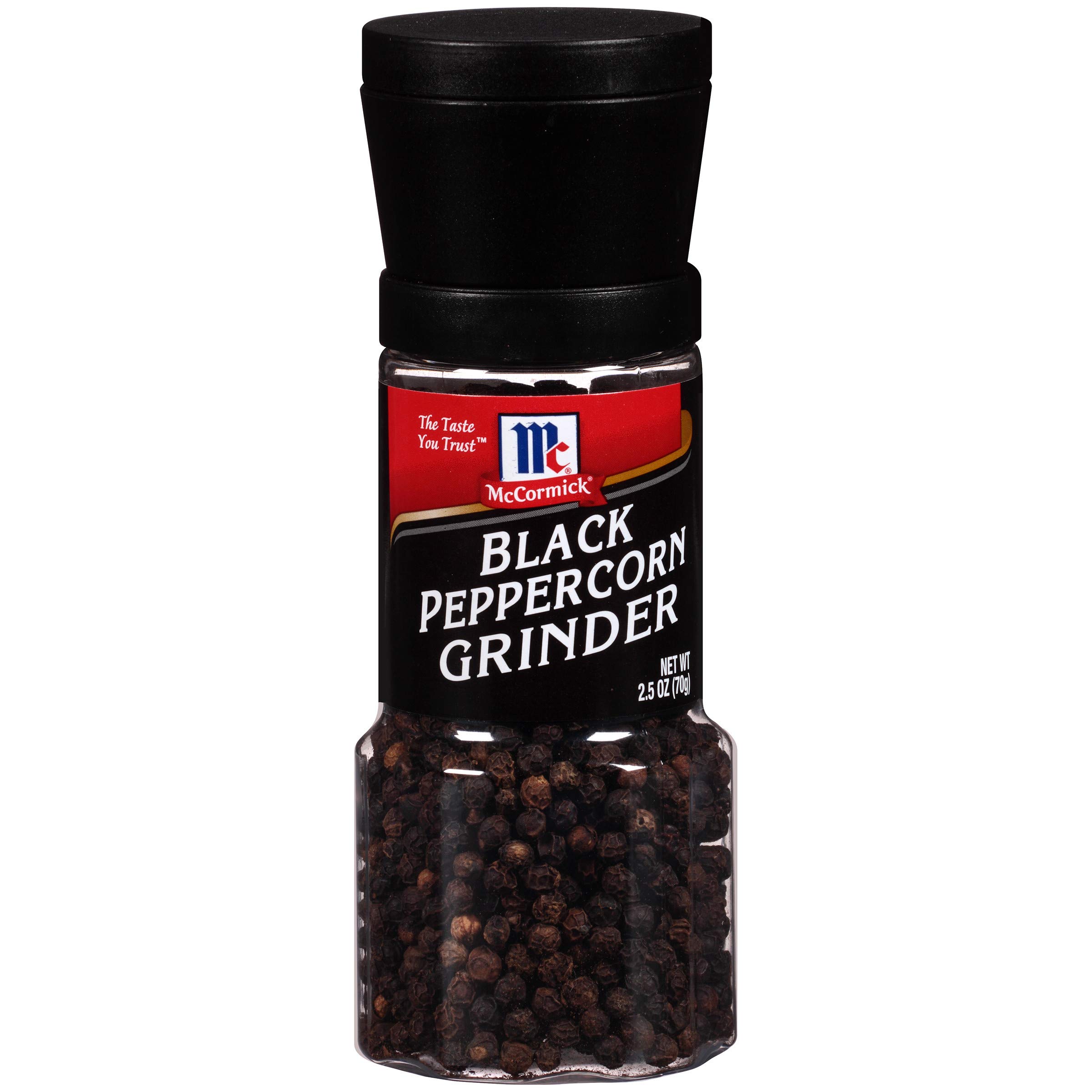 McCormick Black Peppercorn Grinder for Home Chefs in the Kitchen, Fine Grind for Steaks and Seafood, Spice Grinder |5 oz